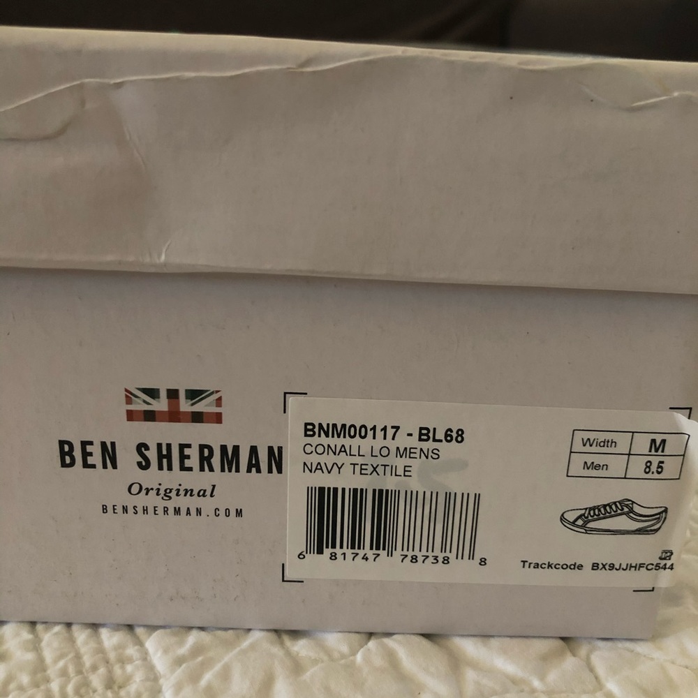 BEN SHERMAN Conall Lo Twill Sneaker - Navy Texti - Picture 5 of 5